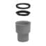 VALEasy PP cast iron connector D. 50 double ring/seal