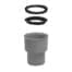 VALEasy PP CAST IRON CONNECTOR D. 75 DOUBLE RING/GASKET