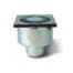 VALEasy CHROME-PLATED ABS FLOOR DRAIN 100x100 VERTICAL OUTLET D. 50