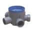 VALEasy Floor Drain 4-Inlet, Ø 40 - 1-Outlet Ø 50, H=100