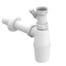 WHITE PP SINK DRAIN TRAP "GERMAN" TYPE KITCHEN SINK VALEasy D.40-1"1/2 WASHING MACHINE CONNECTOR