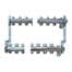 MANIFOLD/COLLECTOR KIT VALThermio EUROCON WITH STAINLESS STEEL LOCKSHIELDS 12 CIRCUITS 1"