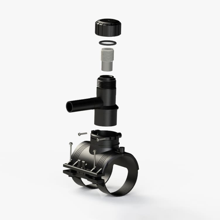 15332_l.jpg 360° ROTATABLE TAPPING SADDLE VALGasio GF D.225x32 SDR11 WITH CLAMP - Image 3